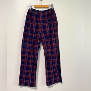Tommy Hilfiger Sleepwear Plaid Fleece Pajama Pants Blue Red S Cozy Lounge